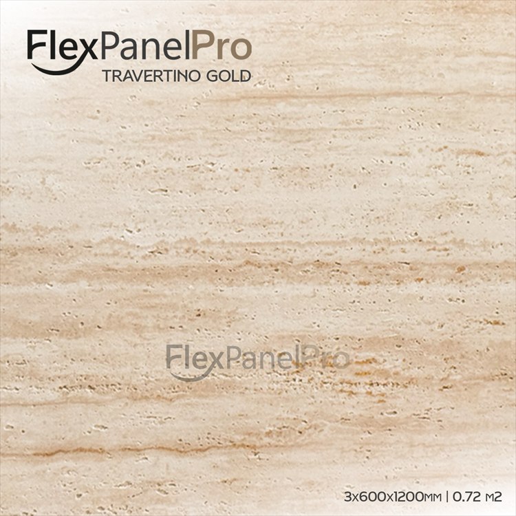 FlexPanelPro Travertino Gold Láminas de Piedra Flexible
