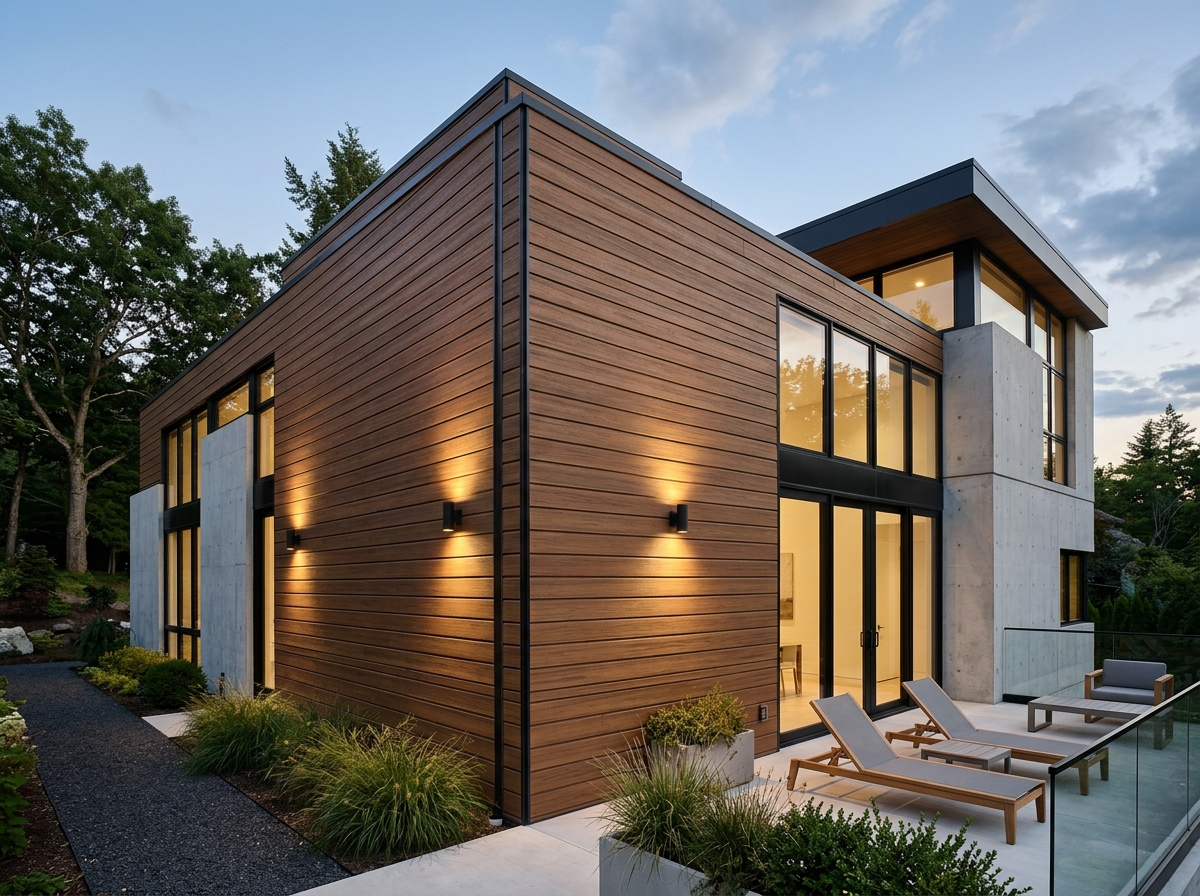 EuroTec Siding WPC Coextrusado Fachada Horizontal Marrón Mascabo